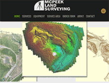 Tablet Screenshot of mcpeeklandsurveying.com